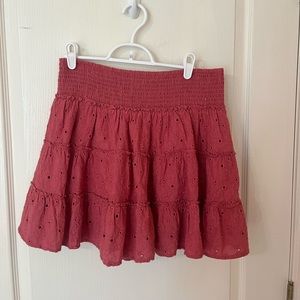 American Eagle - Pink Embroidered Skirt - Size M